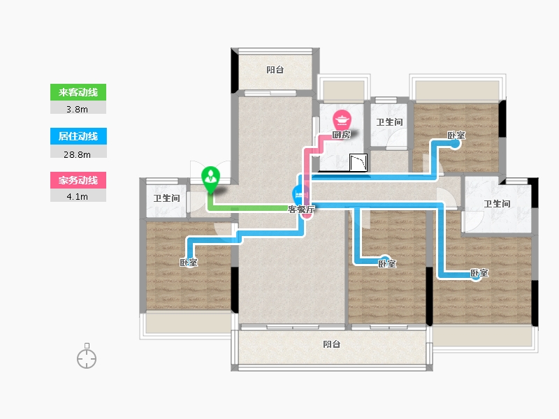 湖北省-十堰市-大家十里桃源-110.30-户型库-动静线