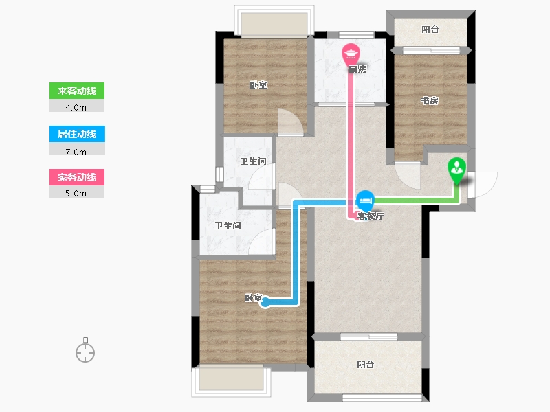 湖北省-武汉市-大华公园华府-82.01-户型库-动静线