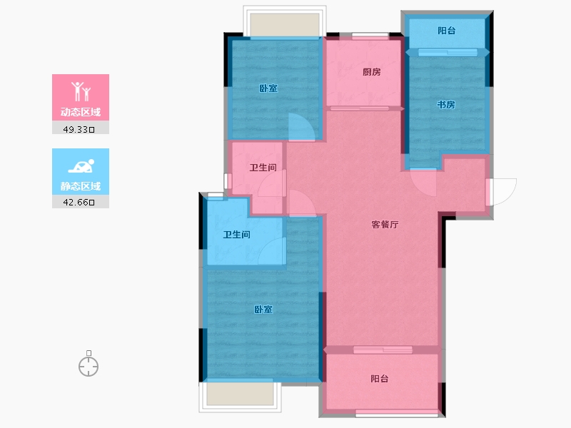 湖北省-武汉市-大华公园华府-82.01-户型库-动静分区