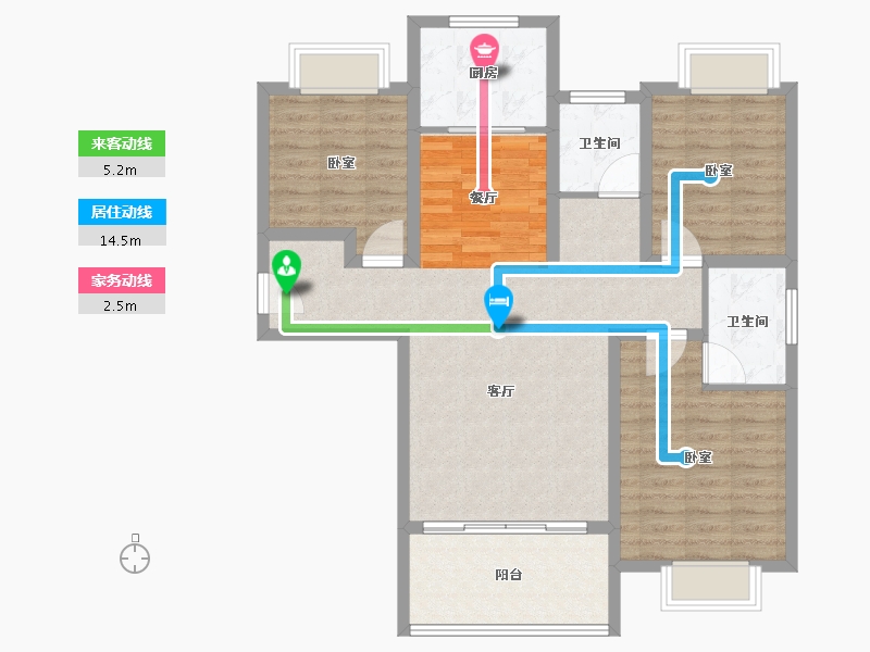 河南省-信阳市-金诚东方花园-97.80-户型库-动静线