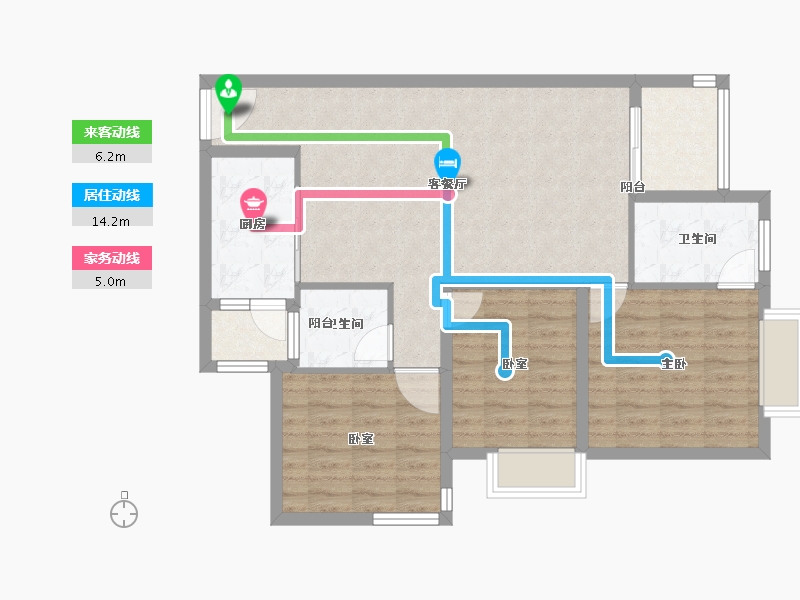 福建省-厦门市-永鸿厦门湾1号-89.00-户型库-动静线