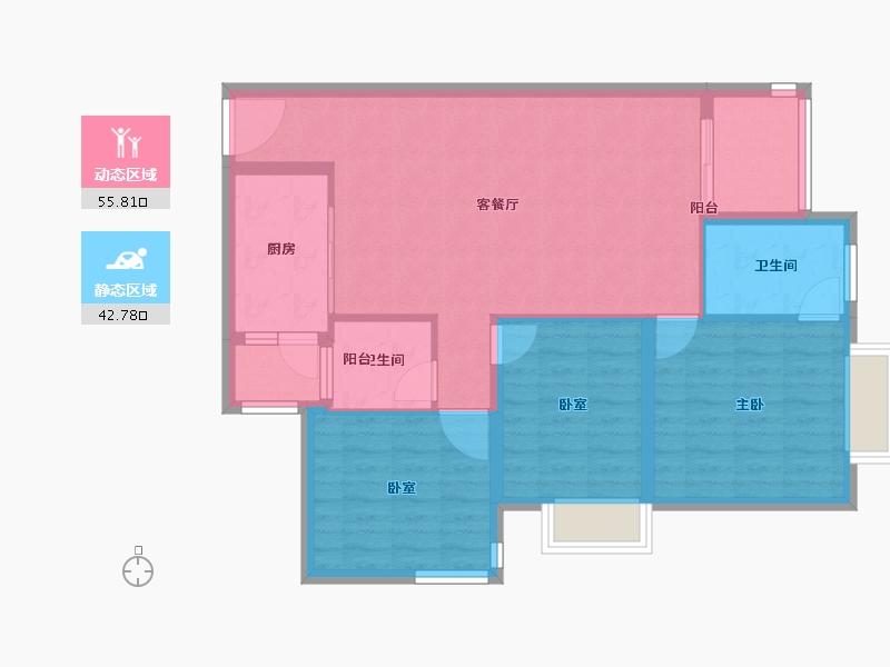 福建省-厦门市-永鸿厦门湾1号-89.00-户型库-动静分区