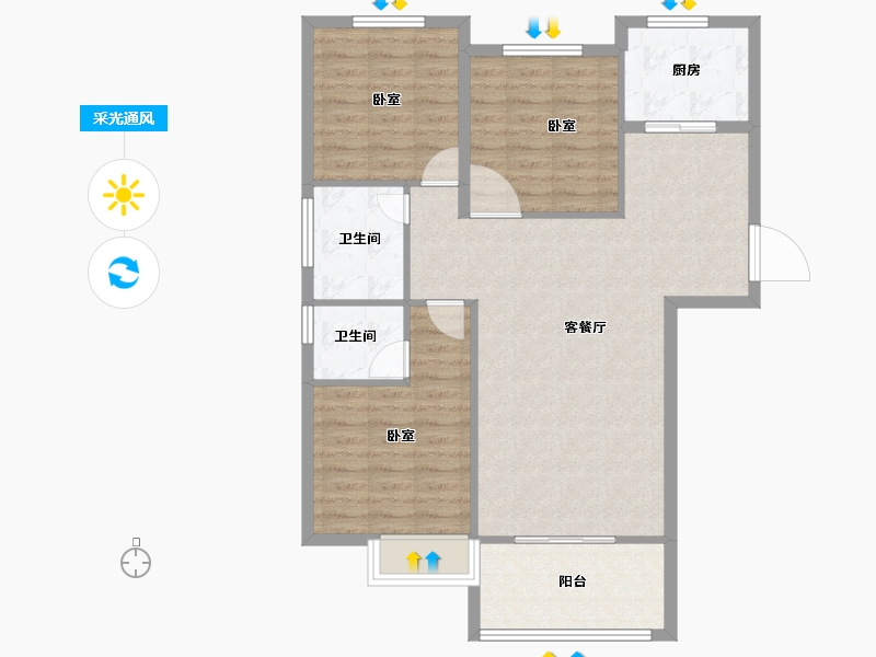 湖北省-黄冈市-山河万里-91.13-户型库-采光通风