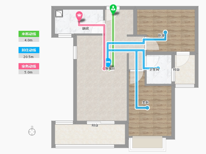 福建省-厦门市-古龙尚逸园-69.00-户型库-动静线