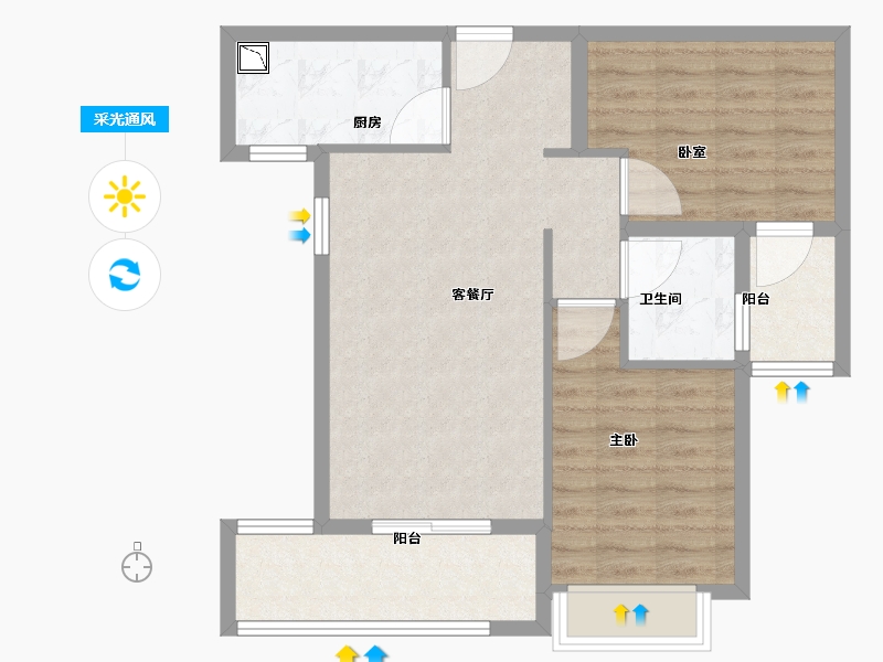 福建省-厦门市-古龙尚逸园-69.00-户型库-采光通风