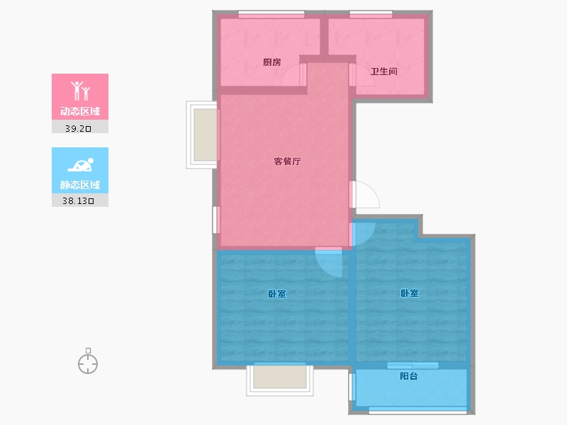 山东省-潍坊市-金都世家-68.47-户型库-动静分区