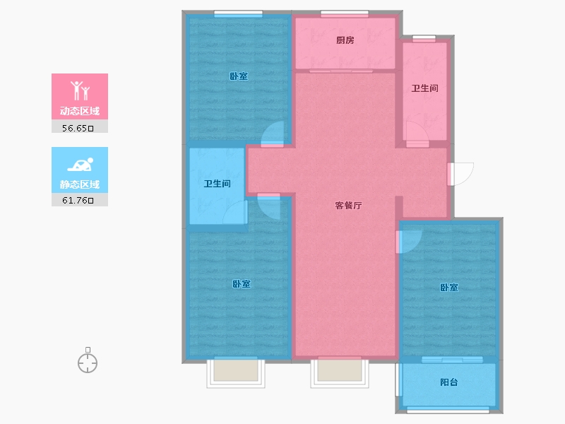 山东省-潍坊市-金都世家-106.10-户型库-动静分区