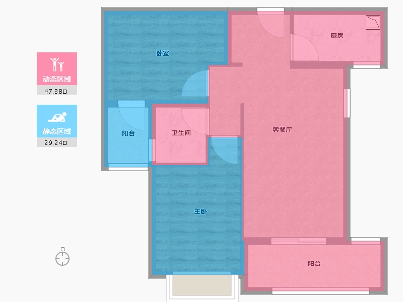 福建省-厦门市-古龙尚逸园-68.00-户型库-动静分区