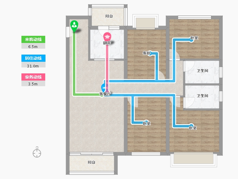 江西省-抚州市-中梁首府-102.00-户型库-动静线