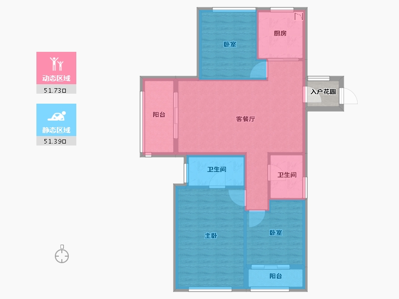 福建省-厦门市-古龙尚逸园-96.00-户型库-动静分区