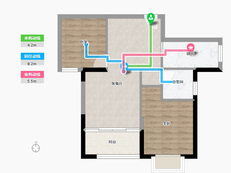 福建省-厦门市-海投湖海庄园-54.41-户型库-动静线