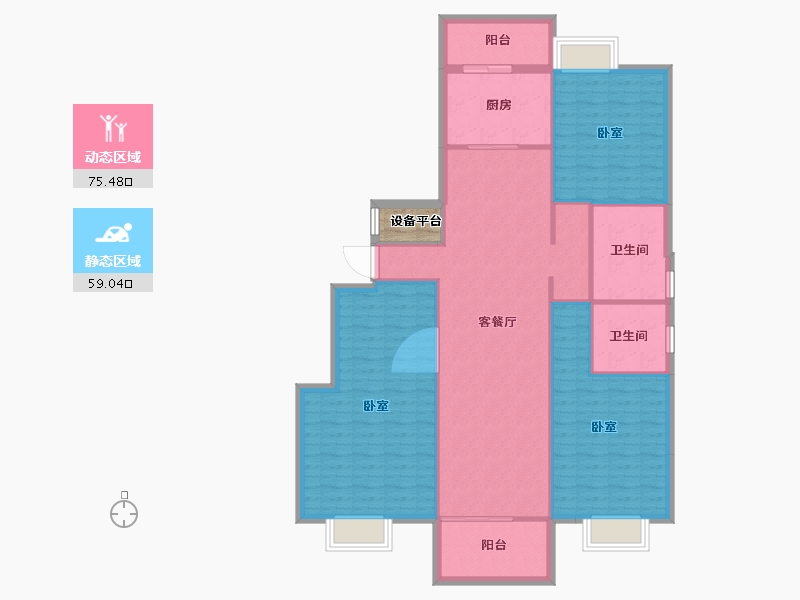 湖北省-黄冈市-山河万里-125.32-户型库-动静分区