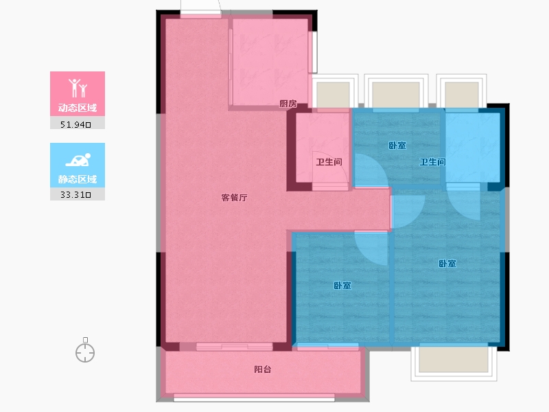 湖北省-武汉市-首开光明国风上观-77.01-户型库-动静分区