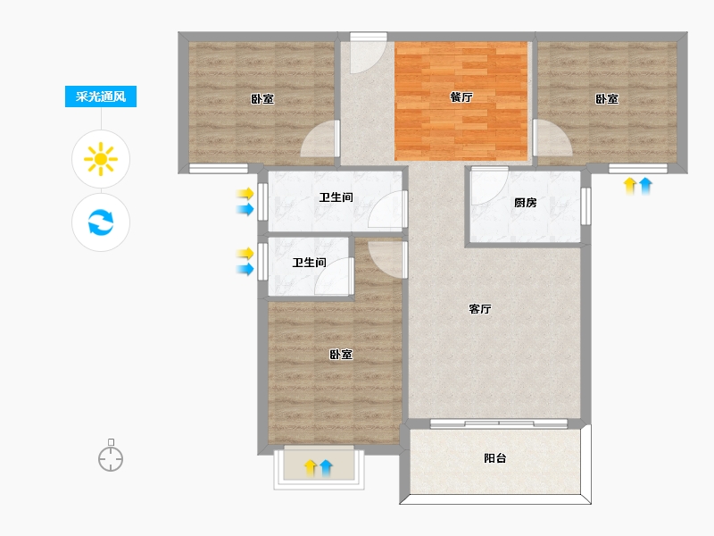 河南省-信阳市-龙潭国际-91.30-户型库-采光通风