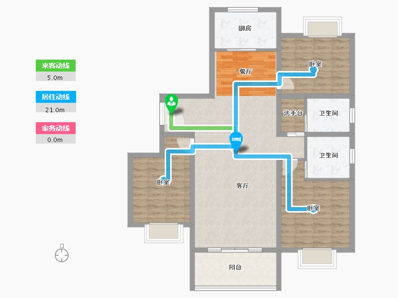 河南省-信阳市-金诚东方花园-106.91-户型库-动静线