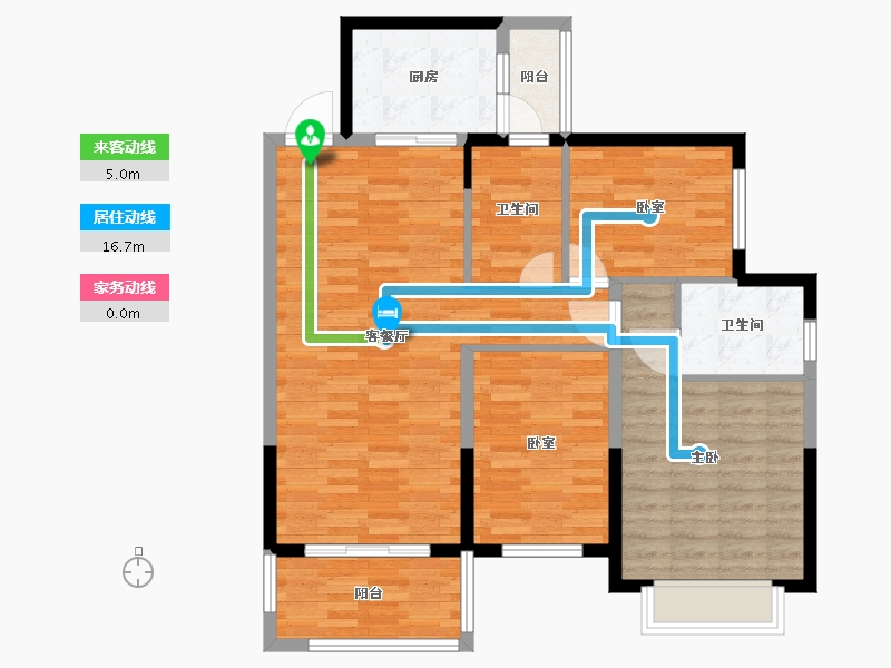 广西壮族自治区-贺州市-南宁恒大城-94.36-户型库-动静线