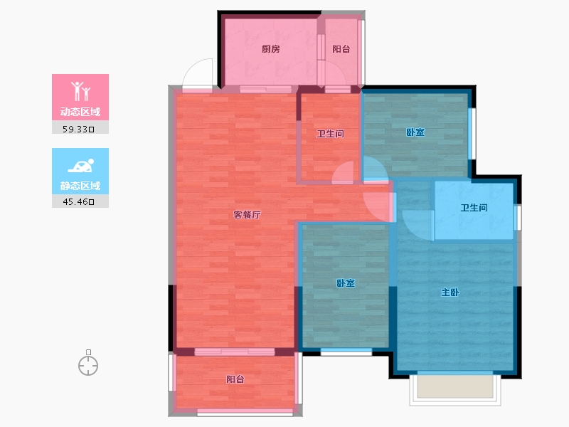 广西壮族自治区-贺州市-南宁恒大城-94.36-户型库-动静分区