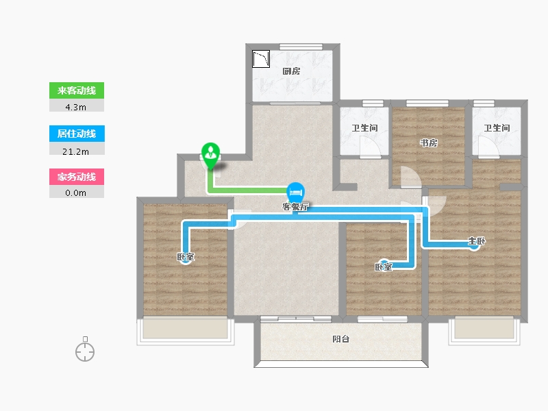 山东省-济南市-中建蔚蓝之城-108.54-户型库-动静线