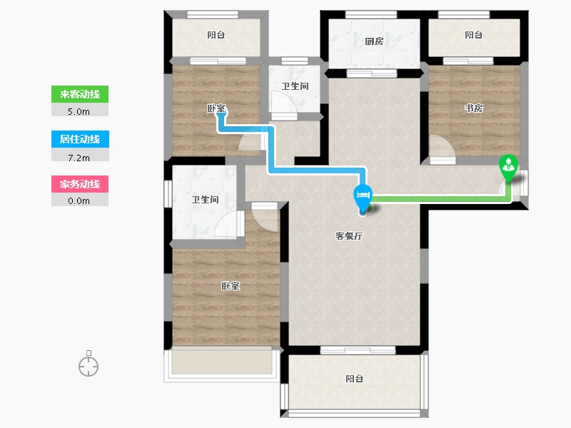 湖南省-常德市-曙光·锦城-87.92-户型库-动静线