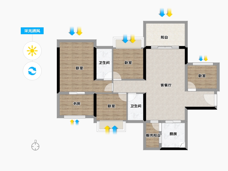 广东省-湛江市-东新高地-103.98-户型库-采光通风