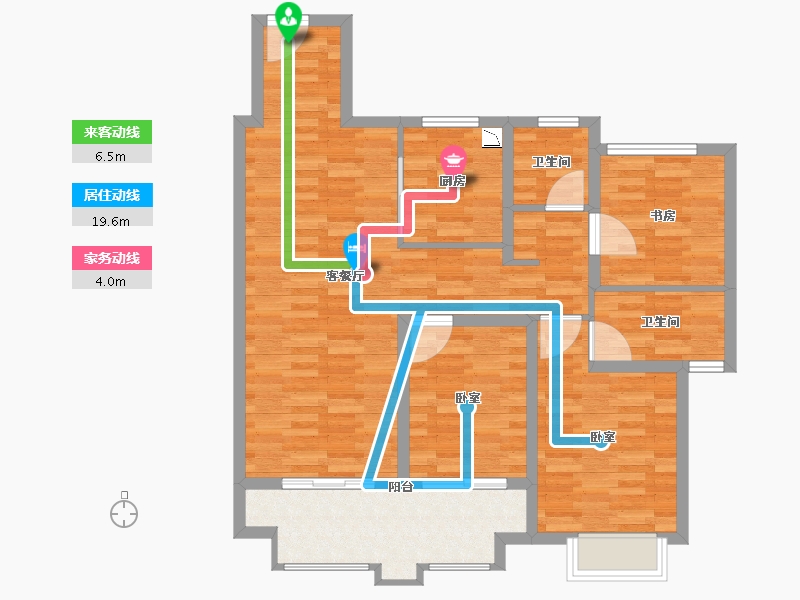 江苏省-宿迁市-新城时光印象-94.01-户型库-动静线