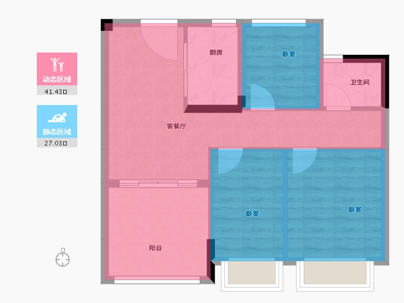 广东省-珠海市-华发云谷-61.30-户型库-动静分区