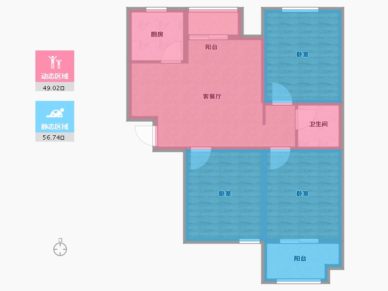 山东省-潍坊市-盛世御景苑-95.01-户型库-动静分区