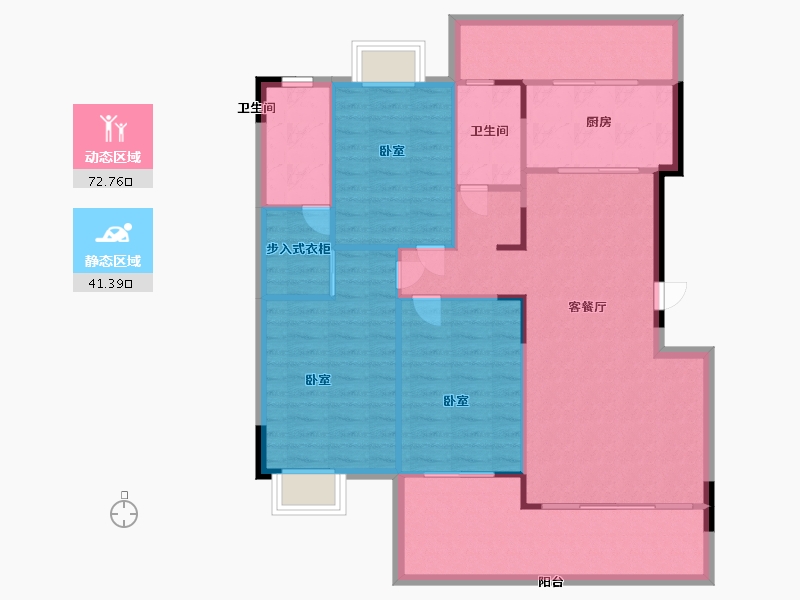 湖南省-衡阳市-幸福府邸-104.20-户型库-动静分区