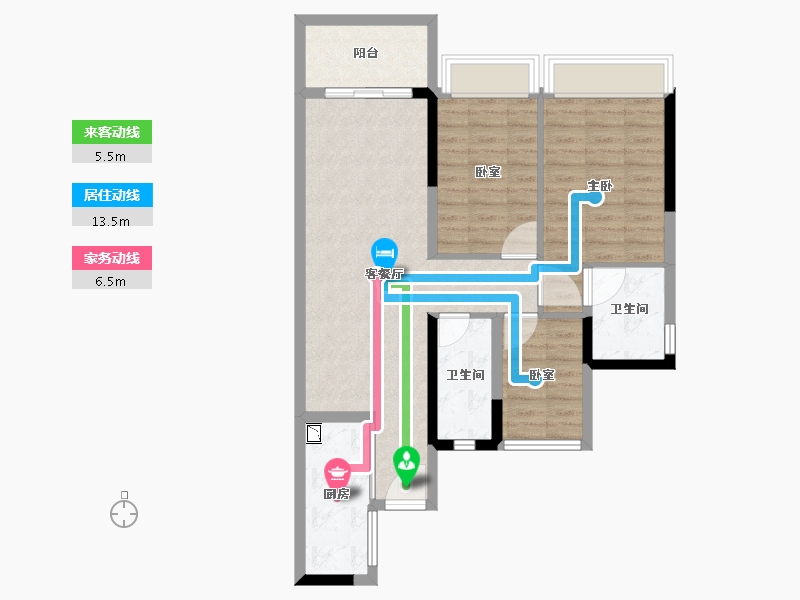 广东省-广州市-越秀·滨湖悦府-80.00-户型库-动静线