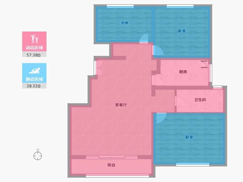 山东省-潍坊市-金冠文化大院-85.00-户型库-动静分区