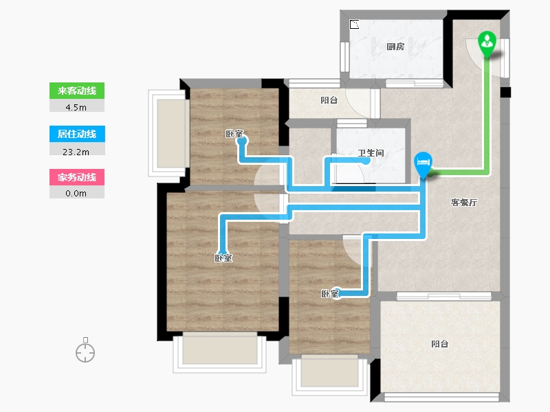 广东省-珠海市-华发云谷-63.79-户型库-动静线