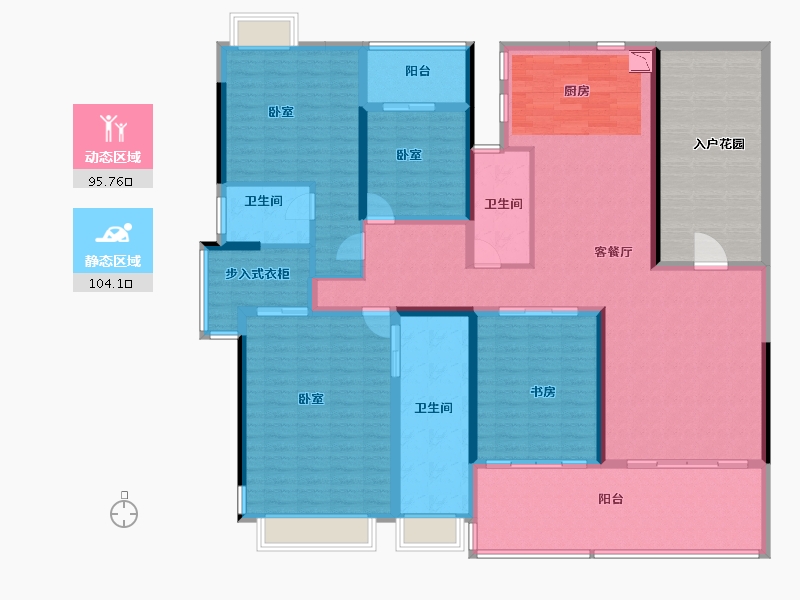 广东省-佛山市-美的御海东郡-199.57-户型库-动静分区