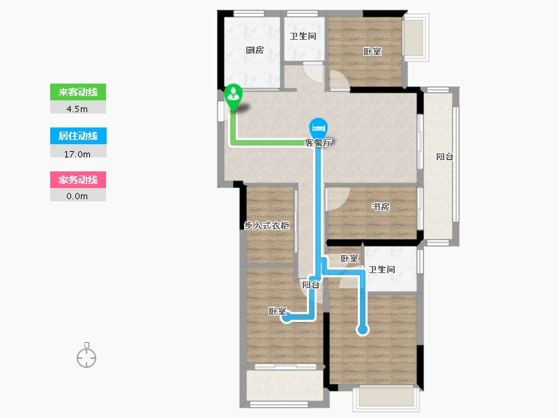 湖北省-武汉市-大华公园华府-107.00-户型库-动静线