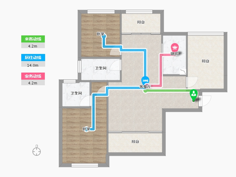 湖南省-常德市-南金城-87.05-户型库-动静线