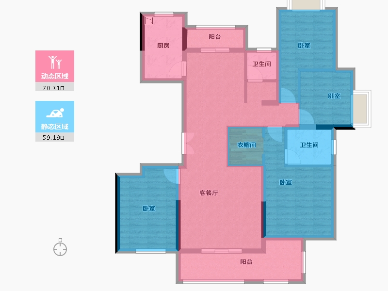 湖北省-孝感市-隆盛华廷-114.98-户型库-动静分区