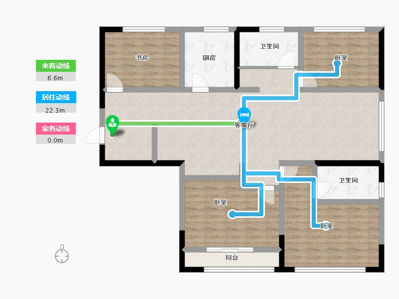 山东省-潍坊市-金冠文化大院-117.01-户型库-动静线