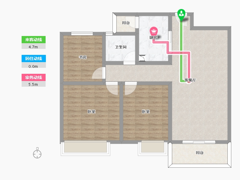 河南省-驻马店市-鼎盛悦公馆-94.81-户型库-动静线