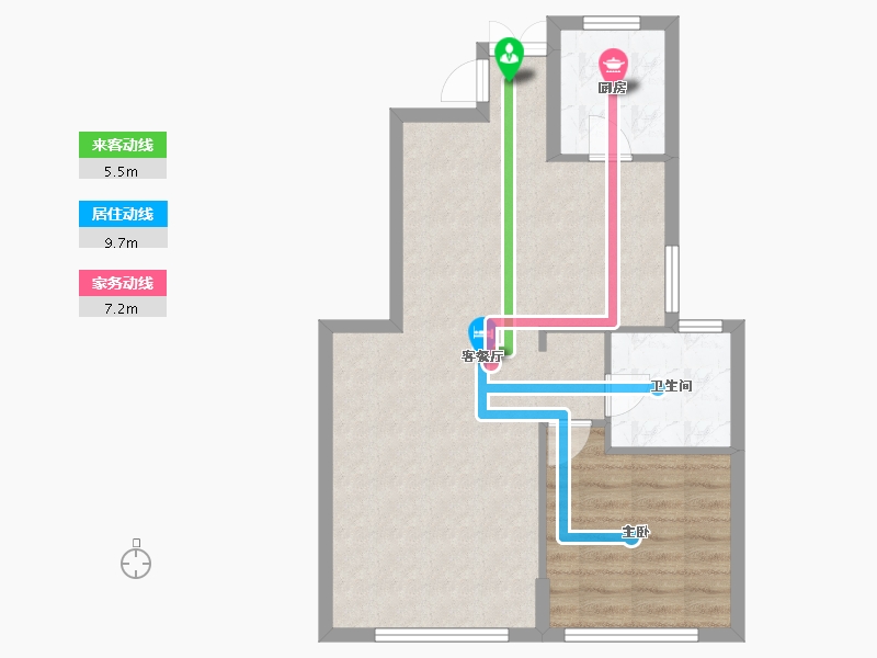 福建省-厦门市-海晟颐翔湾-62.53-户型库-动静线