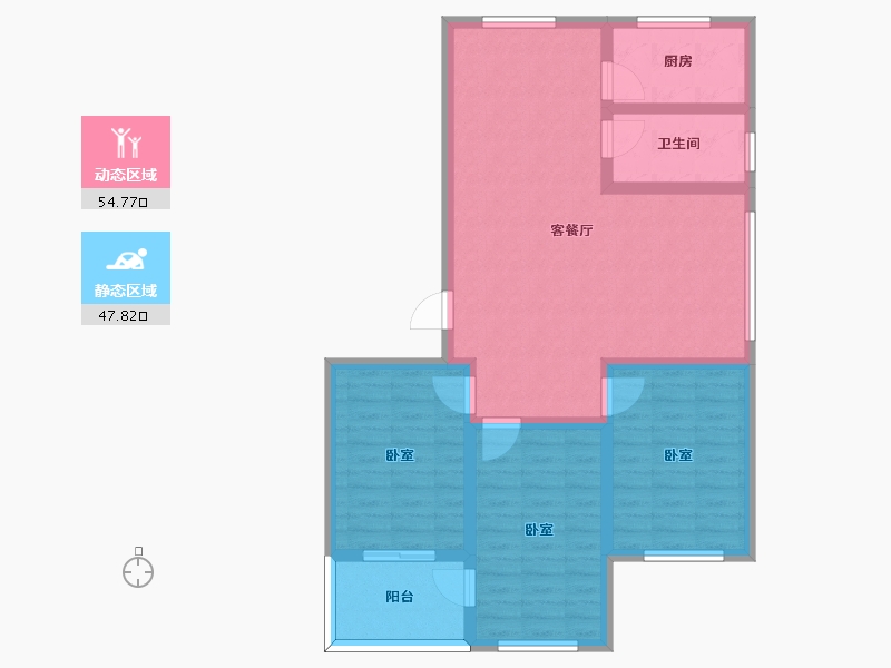 山东省-潍坊市-银河花园C区二期-92.00-户型库-动静分区