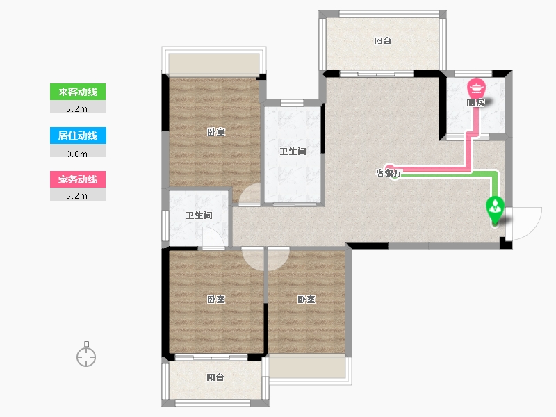 湖北省-襄阳市-盛唐国际-99.68-户型库-动静线