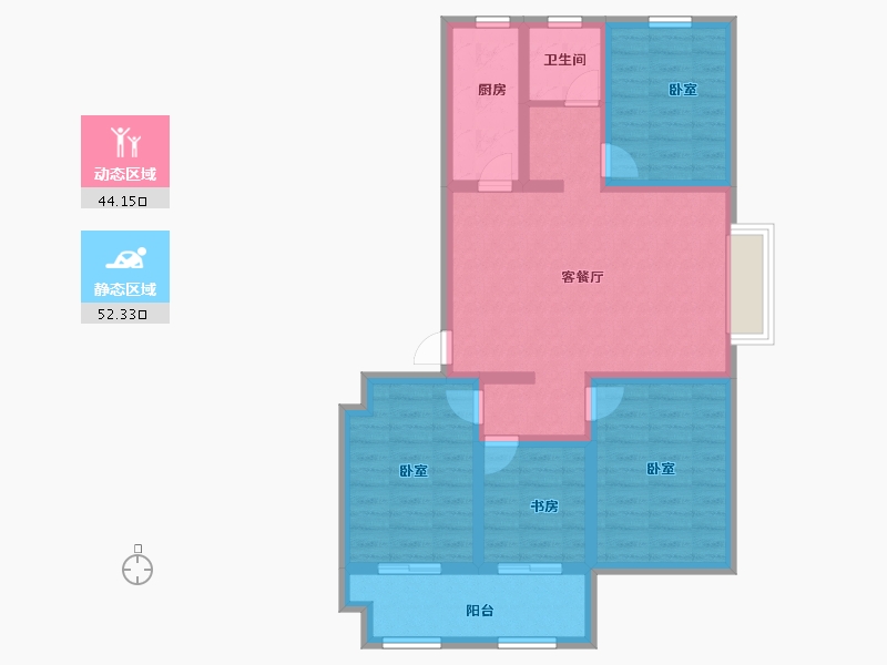 山东省-潍坊市-金都世家-84.95-户型库-动静分区