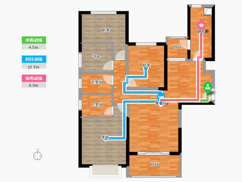 广西壮族自治区-贺州市-南宁恒大城-101.96-户型库-动静线