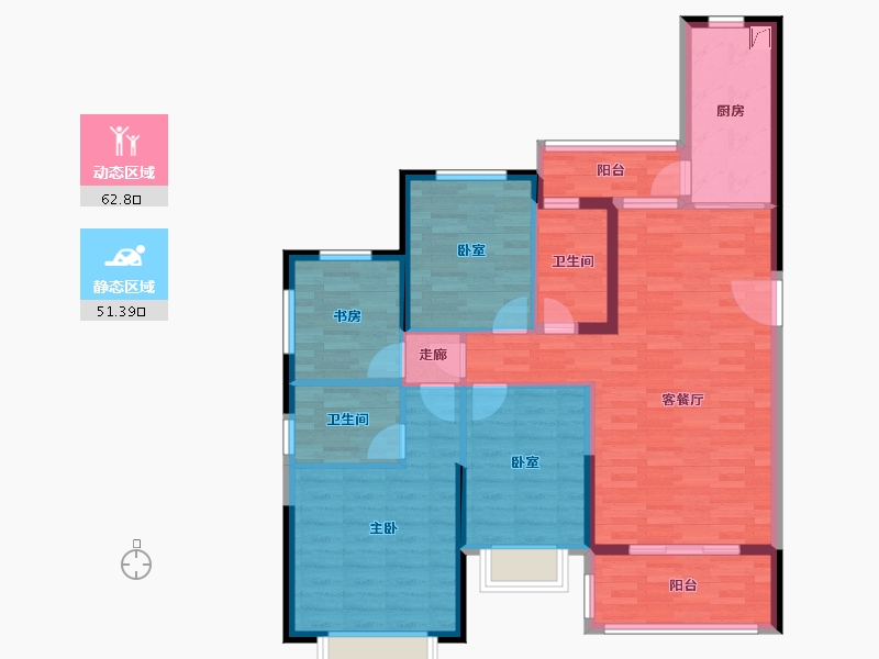 广西壮族自治区-贺州市-南宁恒大城-102.04-户型库-动静分区