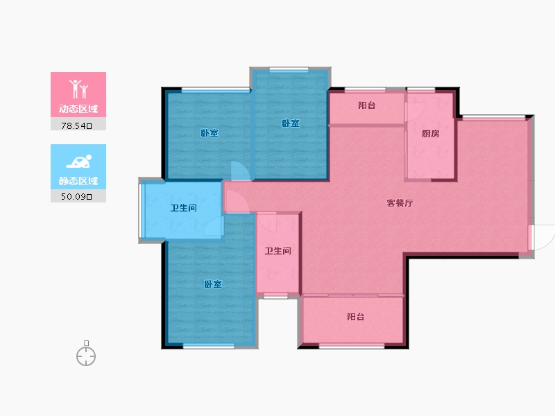 湖南省-常德市-南金城-118.31-户型库-动静分区