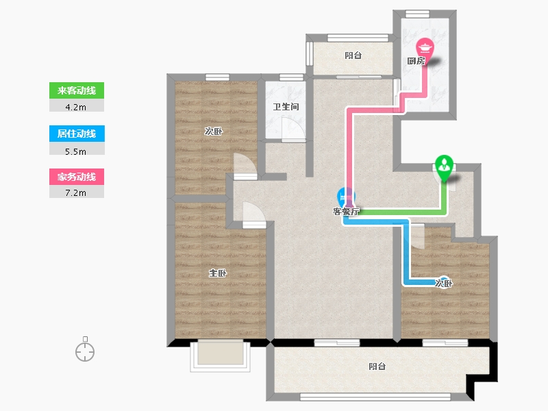 山东省-临沂市-元沃·御景苑-94.08-户型库-动静线