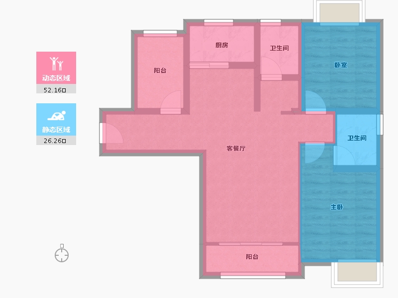 福建省-厦门市-海投湖海庄园-69.03-户型库-动静分区