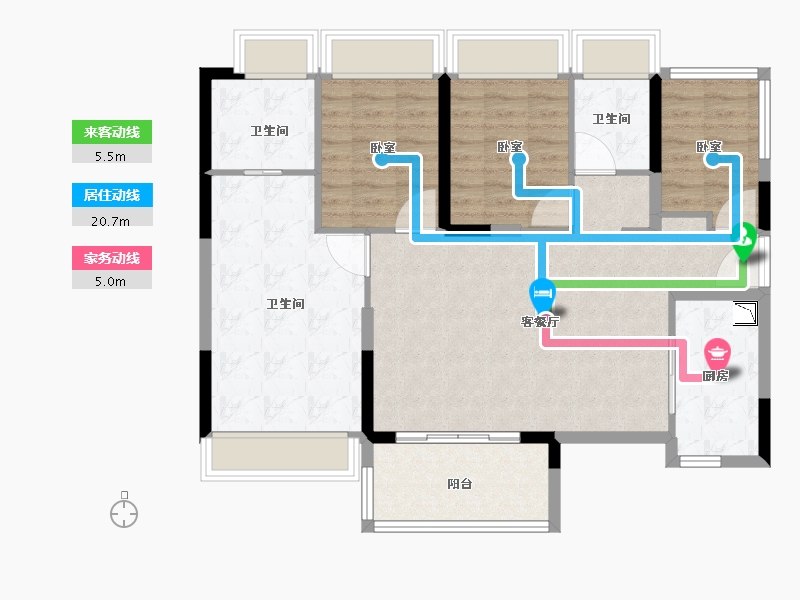 广东省-广州市-越秀·滨湖悦府-96.00-户型库-动静线