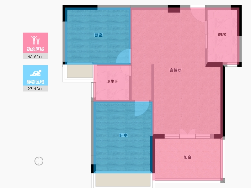 湖北省-襄阳市-盛唐国际-64.83-户型库-动静分区