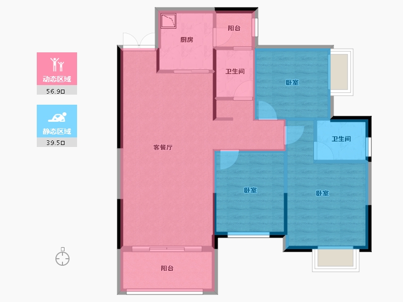 湖南省-株洲市-华晨神农府-87.55-户型库-动静分区