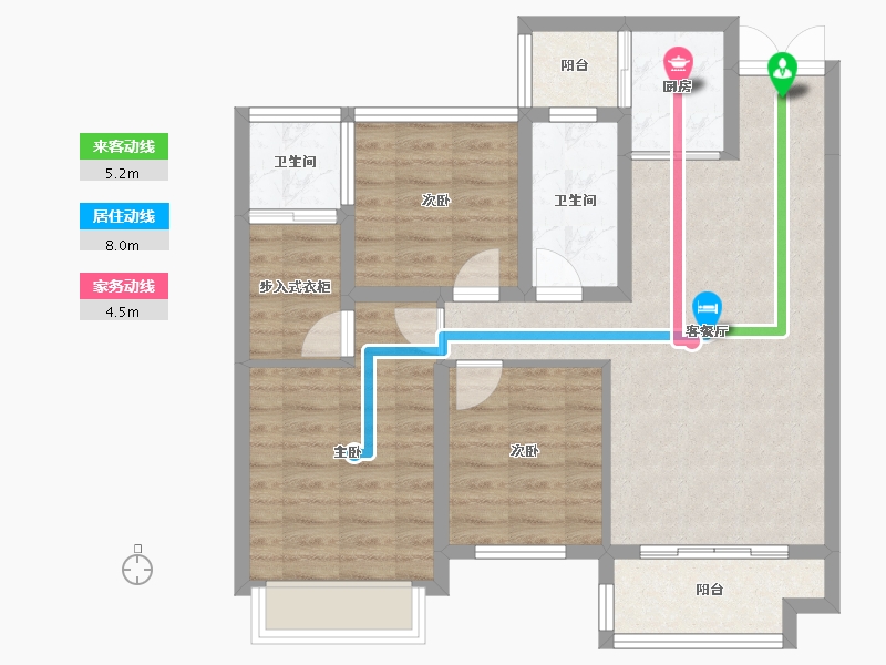 湖南省-株洲市-醴陵亿都时光-79.00-户型库-动静线